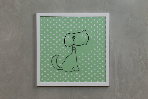 Green Dog Wall Décor 16" x 16" - Casa Febus - Home • Design